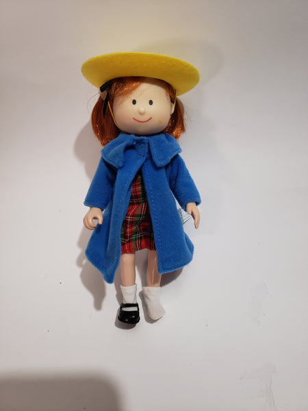 Vintage 90's Madeline Poseable Doll Eden 8” Red Hair Blue Coat Yellow Hat Accessories Mar11N WW
