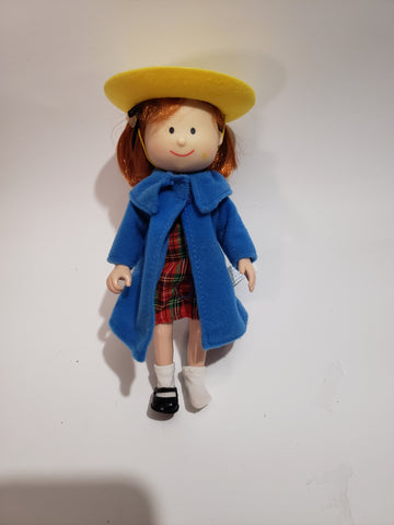 Vintage 90's Madeline Poseable Doll Eden 8” Red Hair Blue Coat Yellow Hat Accessories Mar11N WW