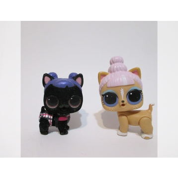 Lot of 2 LOL Surprise Doll: Lil Midnight & Uptown Meow Cat Figures SEP17NW WW