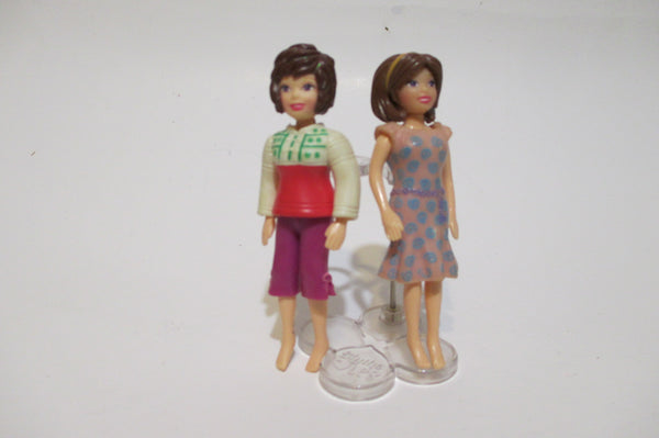 FREE Set of 2 Fashion Polly Pocket Brunette Dolls  WW SEP3A