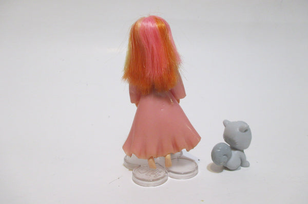 FREE Fashion Polly Pocket Real Red Hair Doll with Pet  WW SEP3A