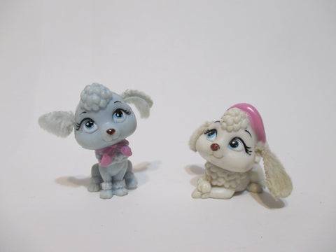 Lot of 2 Poodle Puppy Dog Mattel Toy Figures WW SEP3A