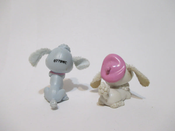 Lot of 2 Poodle Puppy Dog Mattel Toy Figures WW SEP3A