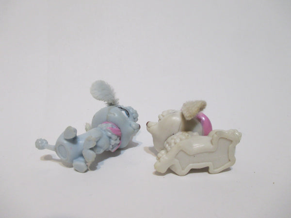 Lot of 2 Poodle Puppy Dog Mattel Toy Figures WW SEP3A