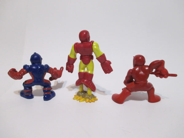 Marvel Super Hero Squad Iron Man Spider-Man Daredevil Figures Lof of 3