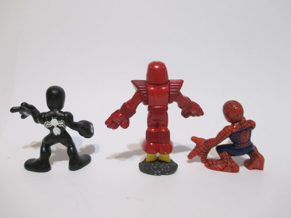 Marvel Super Hero Squad Crimson Dynamo Red and Black Spider Man Figures Lot of 3