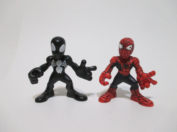 Marvel Super Hero Squad Spider Man Classic Black and Red Lot of 2