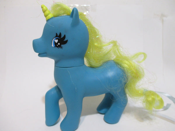 Gi-Go Wonder Pony Land Aqua Blue Unicorn Yellow Hair Purple Sun Symbol WW