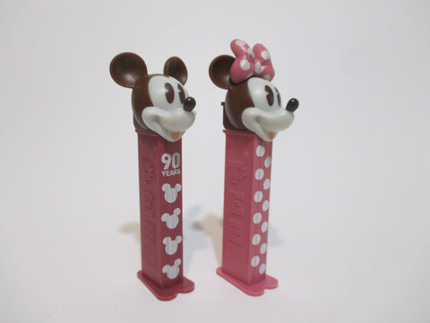 Mickey Minnie Mouse 90th Anniversary PEZ Dispensers Disney 90 Years of Magic