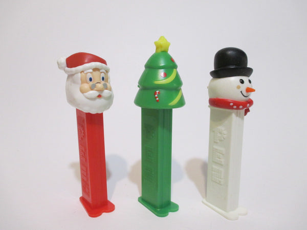 Pez Dispensers Santa Claus Snowman and Christmas Tree Lot of 3