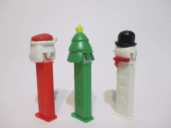 Pez Dispensers Santa Claus Snowman and Christmas Tree Lot of 3