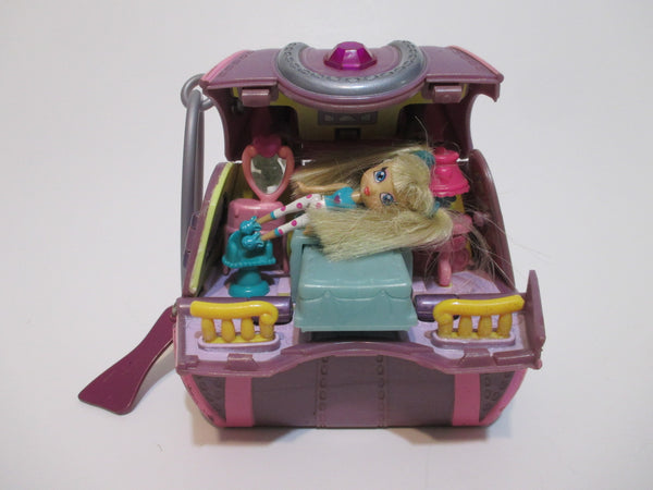 Sweet Secrets 2007 Amazing Surprise Purple Purse Mini Doll House Compartments with DOLL