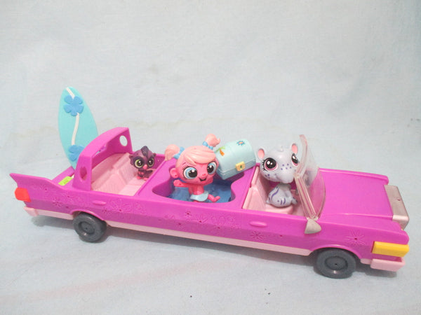 Littlest Pet Shop Lot Limo Limousine Car Vehicle and 4 Random Pets 2 Accessories AUG19A