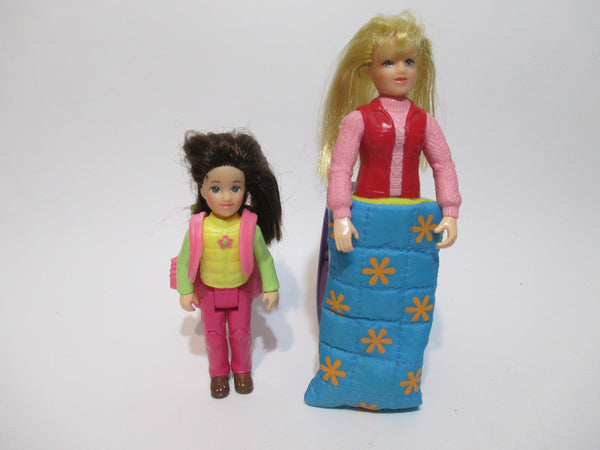 Lot of 2 Fisher Price Loving Family Dollhouse 2004 CAMPING GIRLS SEP11NL20 WW