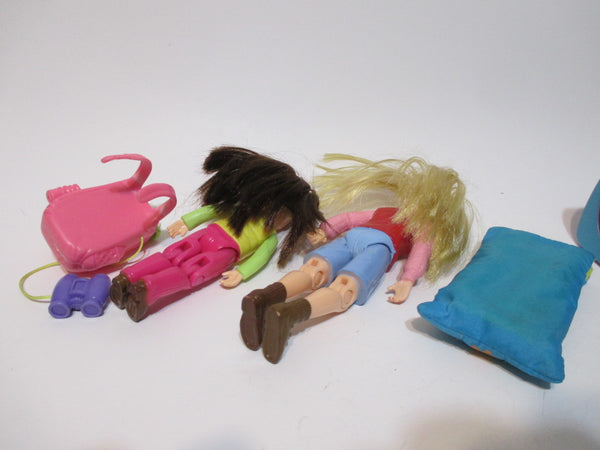 Lot of 2 Fisher Price Loving Family Dollhouse 2004 CAMPING GIRLS SEP11NL20 WW