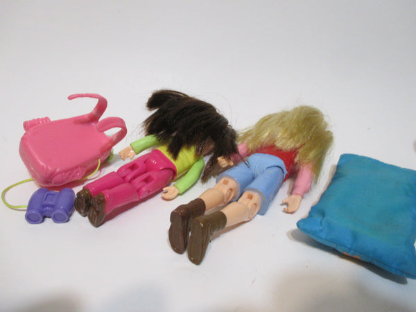 Lot of 2 Fisher Price Loving Family Dollhouse 2004 CAMPING GIRLS SEP11NL20 WW