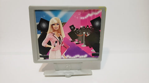 Barbie Doll Dream House TV Television Gray Silver 2013 Dollhouse Replacement NOV28J