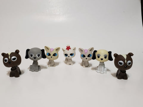 Mannix Bobblehead Lot of 7 Dog Cat Pets Toy Figures Jul22n WW