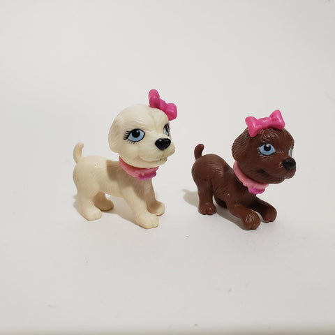 Lot of 2 Barbie Pet Puppy Dog Toy Figures Aug26ni WW